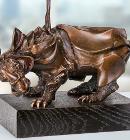 Edition-Strassacker-Bronzeskulptur-Rhinozeros