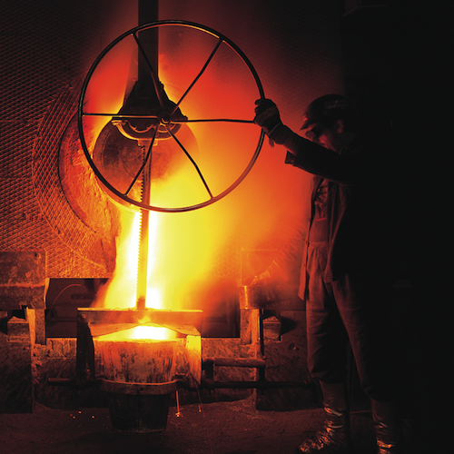 Production bronze casting